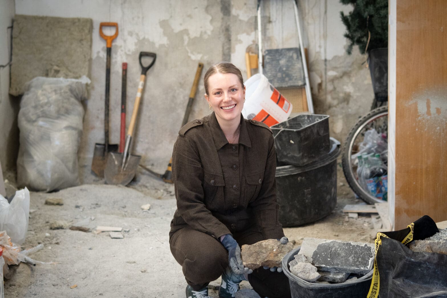 Andrea Runesdatter Larsen er opptatt av avfallssortering i oppussingen.